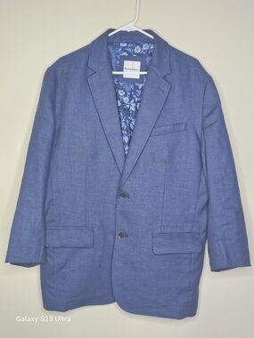 Tommy Bahama Blue Linen-Blend Sport Coat Large